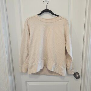 Madewell Cream French Terry Lightweight Sweatshirt